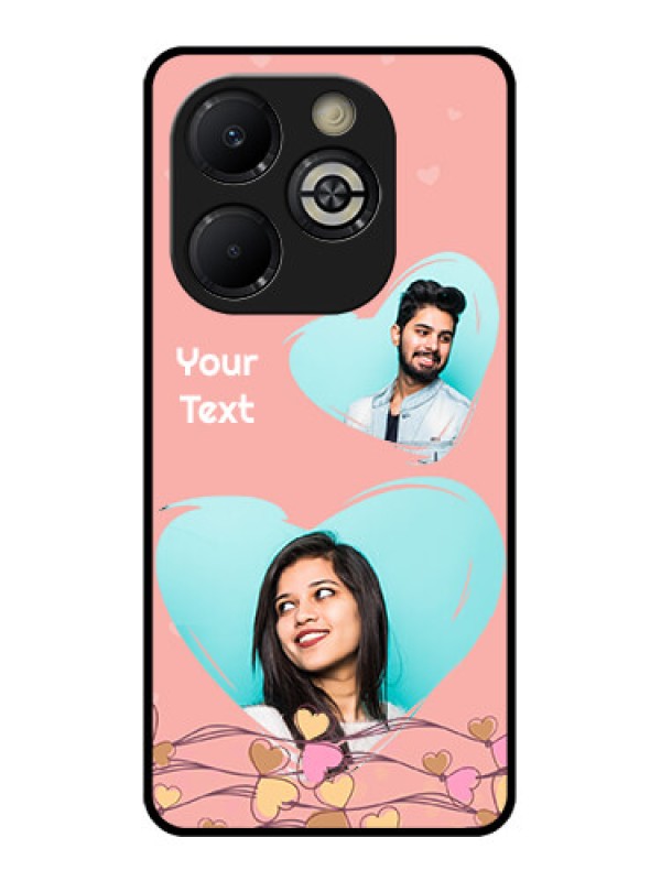 Custom Smart 8 Plus Custom Glass Phone Case - Love Doodle Design