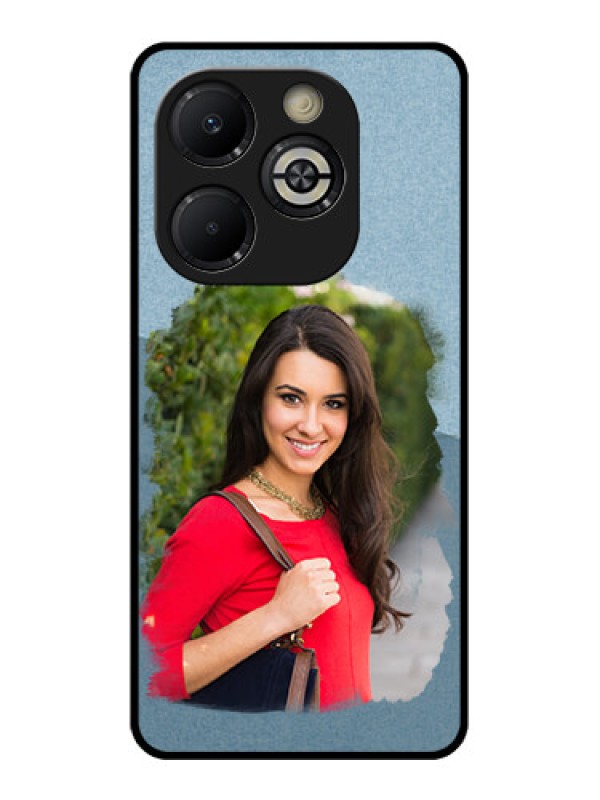 Custom Smart 8 Plus Custom Glass Phone Case - Grunge Line Art Design