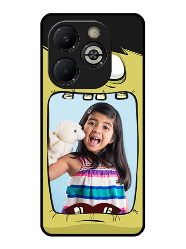 Custom Smart 8 Plus Custom Glass Phone Case - Cartoon Monster Back Case Design