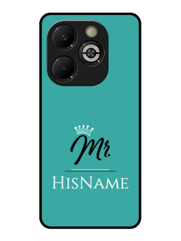 Custom Smart 8 Plus Custom Glass Phone Case - Mr With Name Design