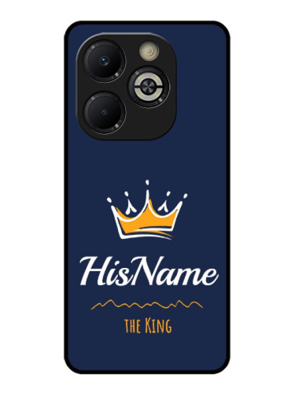 Custom Smart 8 Plus Custom Glass Phone Case - King With Name Design