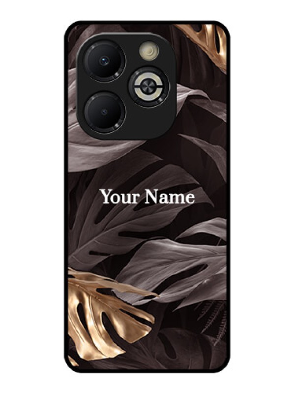 Custom Smart 8 Plus Custom Glass Phone Case - Wild Leaves Digital Paint Design