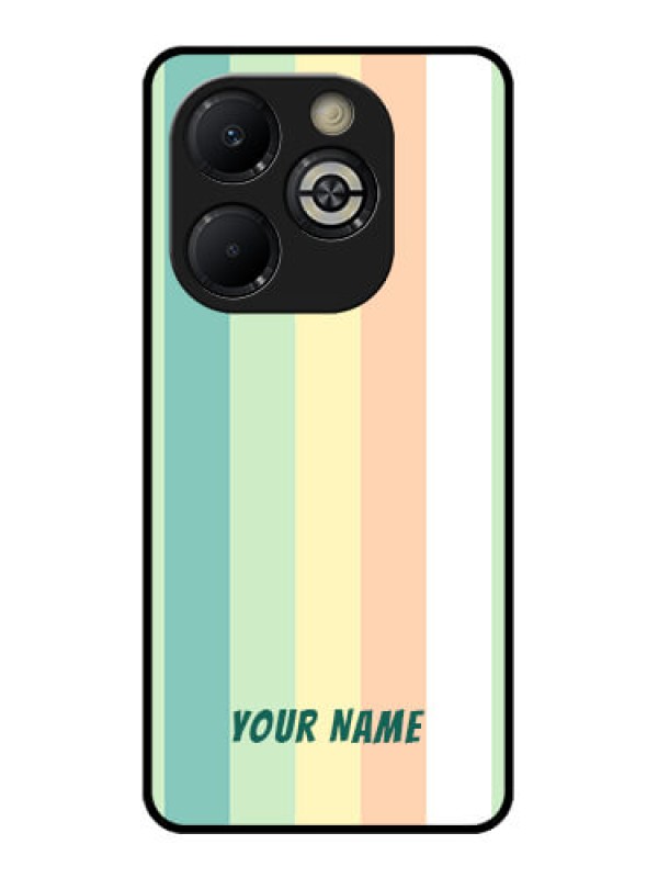 Custom Smart 8 Plus Custom Glass Phone Case - Multi - Colour Stripes Design