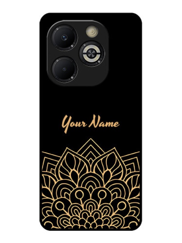 Custom Smart 8 Plus Custom Glass Phone Case - Golden Mandala Design