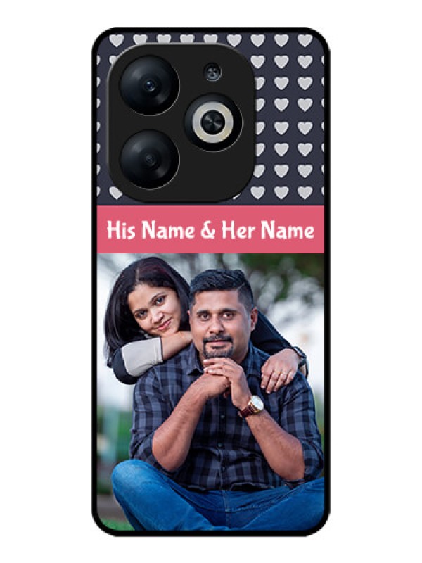 Custom Infinix Smart 8 Custom Glass Phone Case - Love Symbols Design