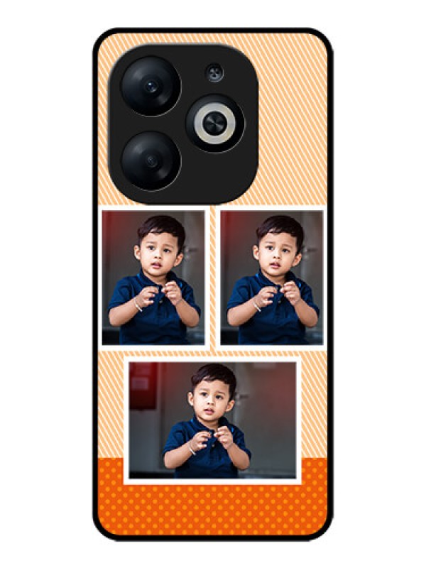 Custom Infinix Smart 8 Custom Glass Phone Case - Bulk Photos Upload Design