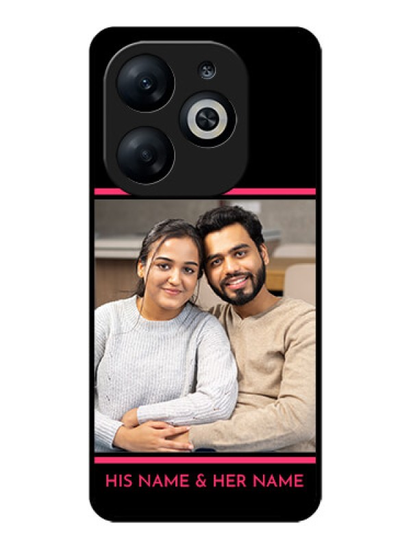 Custom Infinix Smart 8 Custom Glass Phone Case - With Add Text Design