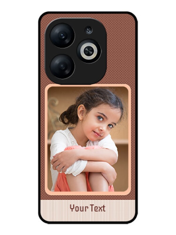 Custom Infinix Smart 8 Custom Glass Phone Case - Simple Pic Upload Design