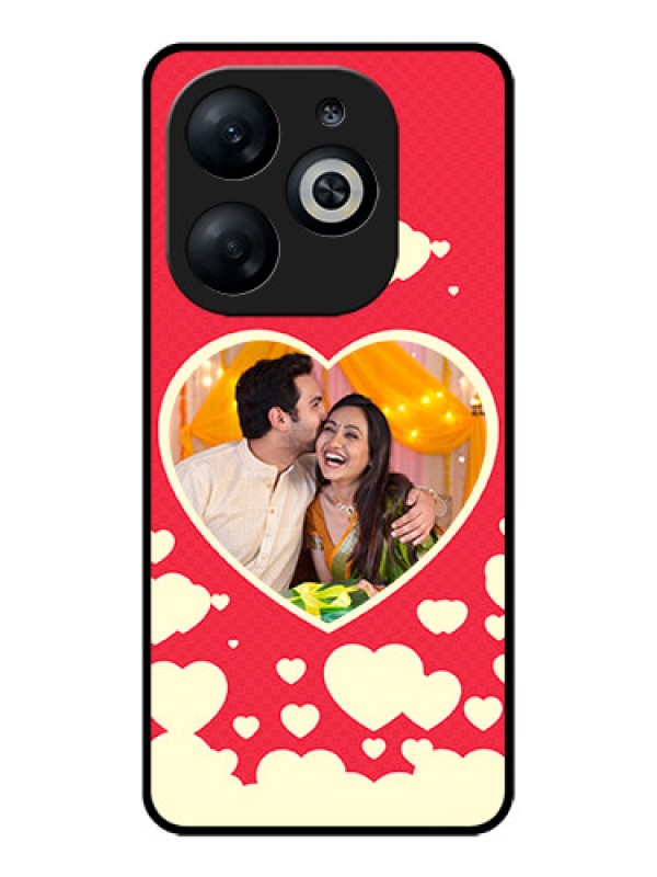 Custom Infinix Smart 8 Custom Glass Phone Case - Love Symbols Phone Cover Design