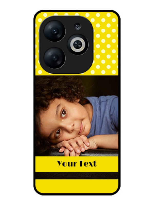 Custom Infinix Smart 8 Custom Glass Phone Case - Bright Yellow Case Design