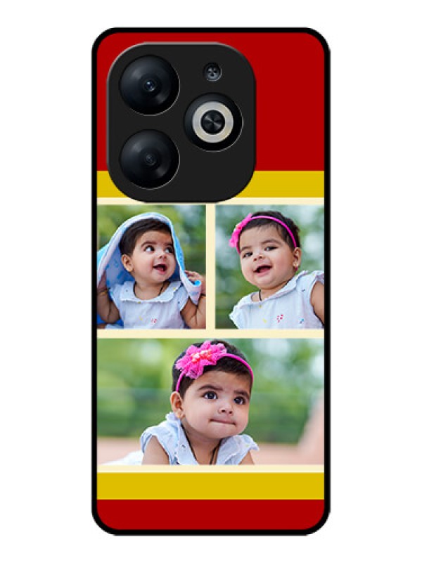 Custom Infinix Smart 8 Custom Glass Phone Case - Multiple Pic Upload Design