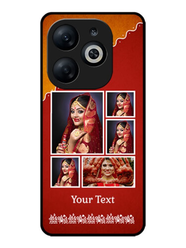 Custom Infinix Smart 8 Custom Glass Phone Case - Wedding Pic Upload Design