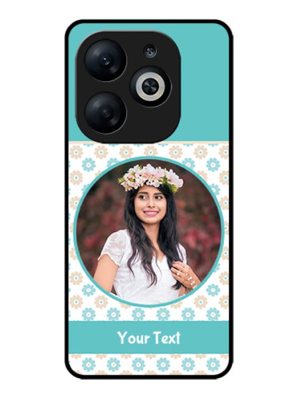 Custom Infinix Smart 8 Custom Glass Phone Case - Beautiful Flowers Design