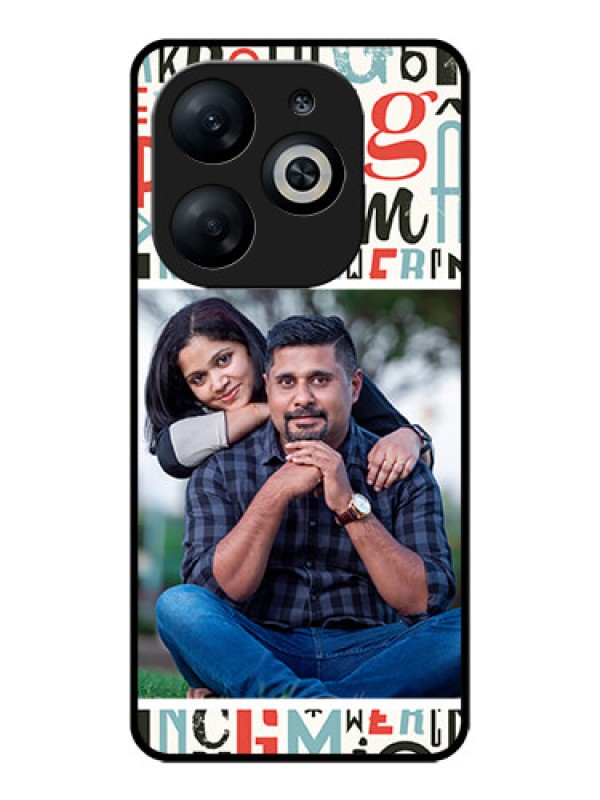 Custom Infinix Smart 8 Custom Glass Phone Case - Alphabet Design