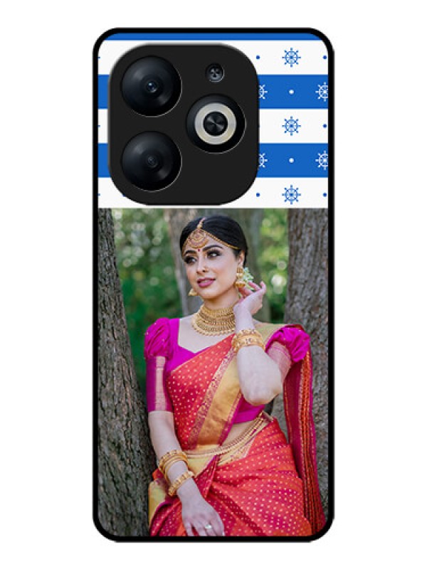 Custom Infinix Smart 8 Custom Glass Phone Case - Snow Pattern Design