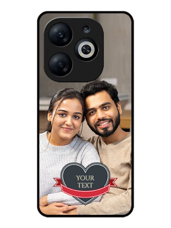 Custom Infinix Smart 8 Custom Glass Phone Case - Just Married Couple Design