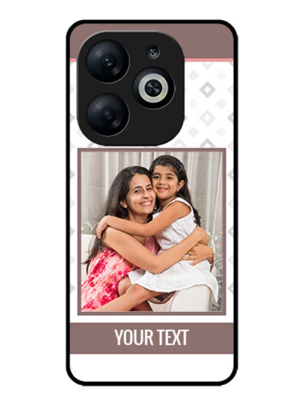 Custom Infinix Smart 8 Custom Glass Phone Case - Simple Diamond Design