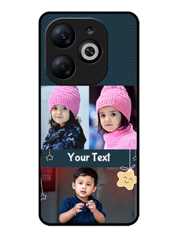 Custom Infinix Smart 8 Custom Glass Phone Case - Hanging Stars Design