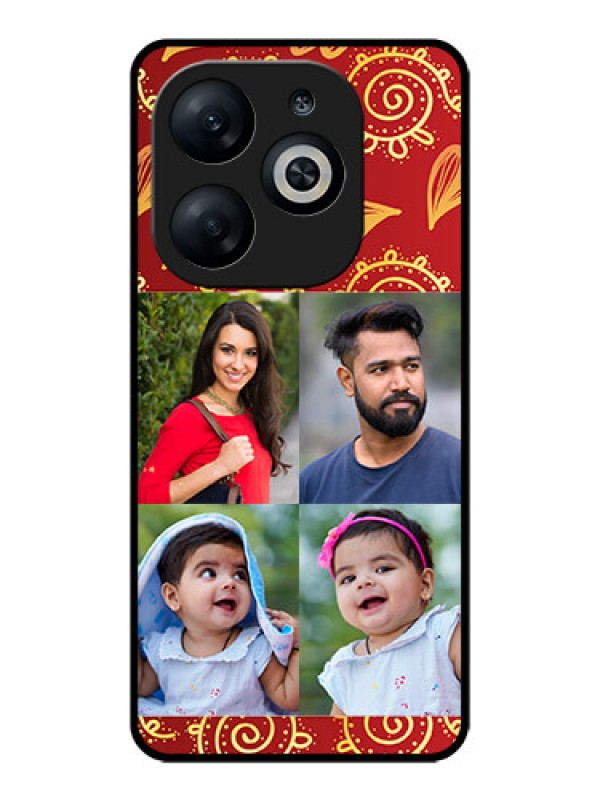 Custom Infinix Smart 8 Custom Glass Phone Case - 4 Image Traditional Design