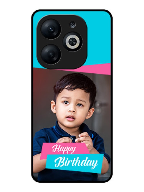 Custom Infinix Smart 8 Custom Glass Phone Case - Image Holder With 2 Color Design