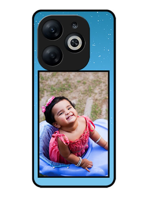 Custom Infinix Smart 8 Custom Glass Phone Case - Wave Pattern Colorful Design