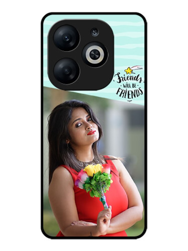 Custom Infinix Smart 8 Custom Glass Phone Case - Friends Picture Icon Design