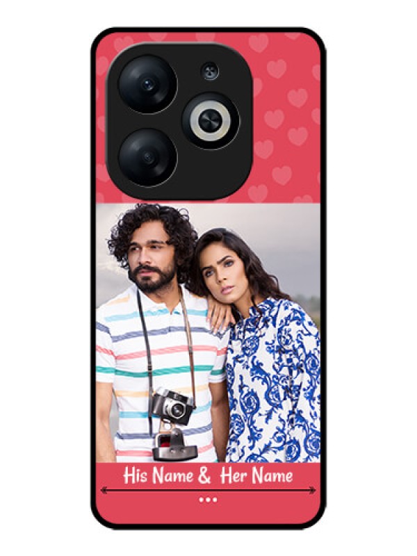 Custom Infinix Smart 8 Custom Glass Phone Case - Simple Love Design