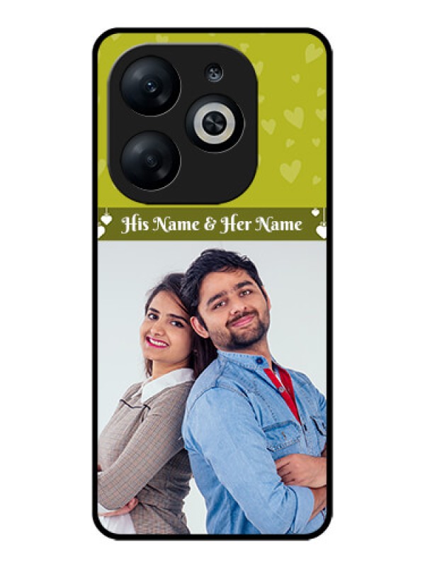 Custom Infinix Smart 8 Custom Glass Phone Case - You & Me Heart Design