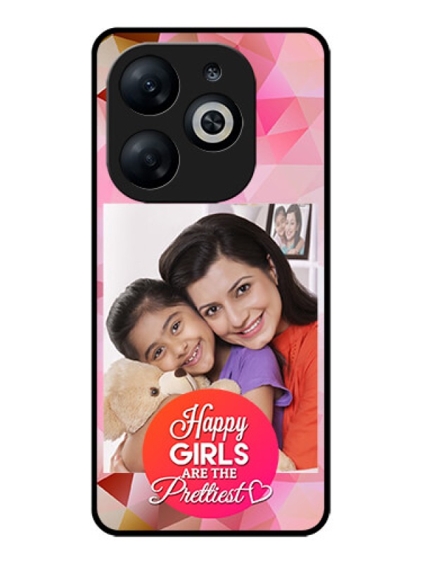 Custom Infinix Smart 8 Custom Glass Phone Case - Abstract Triangle Design