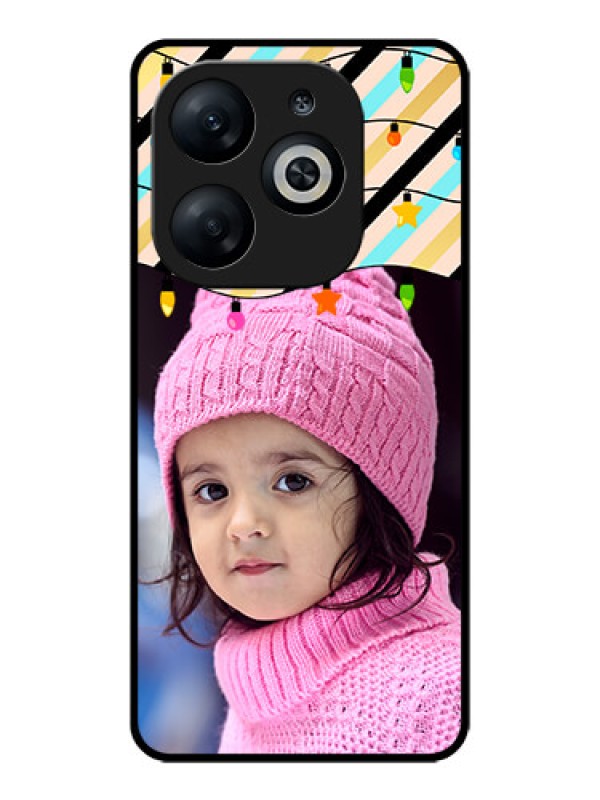 Custom Infinix Smart 8 Custom Glass Phone Case - Lights Hanging Design