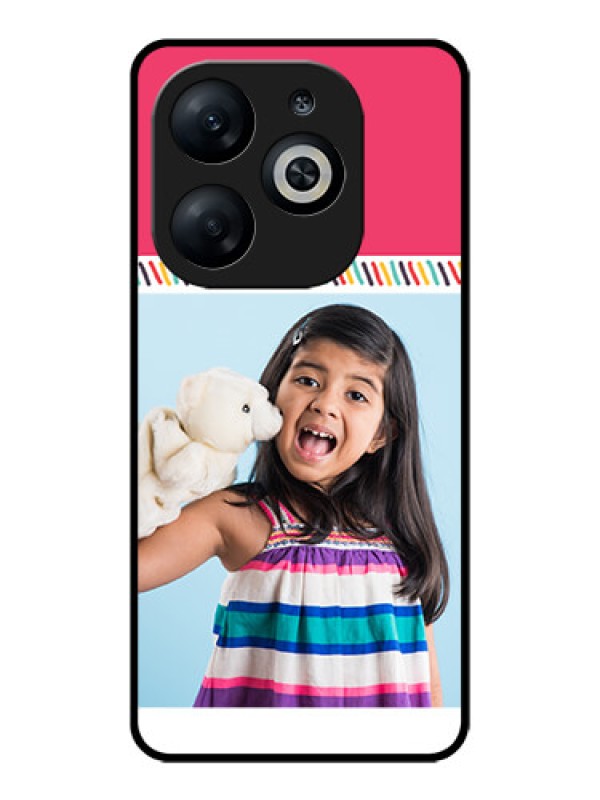 Custom Infinix Smart 8 Custom Glass Phone Case - Line Art Design