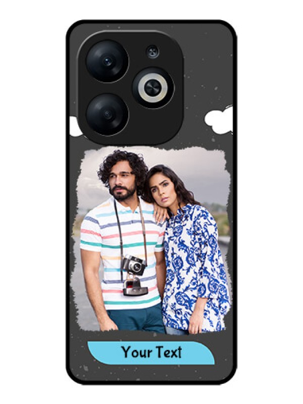 Custom Infinix Smart 8 Custom Glass Phone Case - Splashes With Love Doodles Design