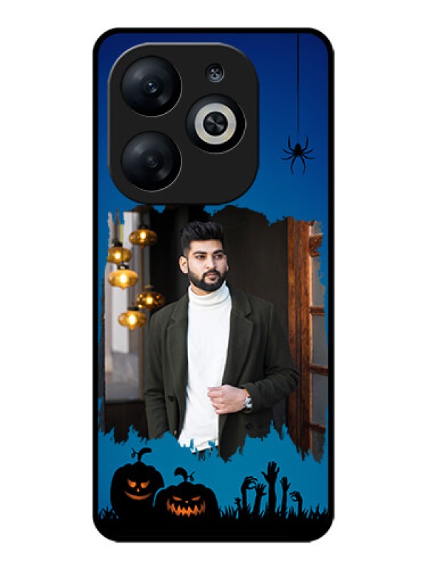 Custom Infinix Smart 8 Custom Glass Phone Case - With Pro Halloween Design
