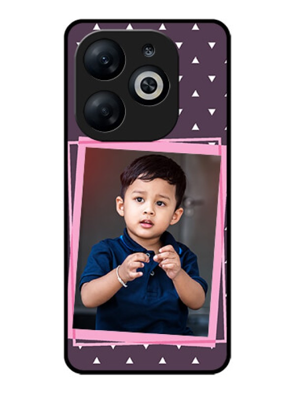 Custom Infinix Smart 8 Custom Glass Phone Case - Triangle Pattern Dotted Design