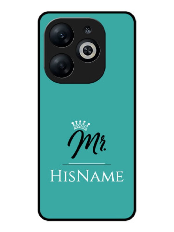 Custom Infinix Smart 8 Custom Glass Phone Case - Mr With Name Design