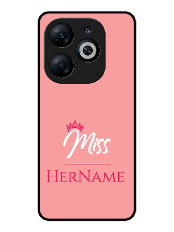Custom Infinix Smart 8 Custom Glass Phone Case - Mrs With Name Design