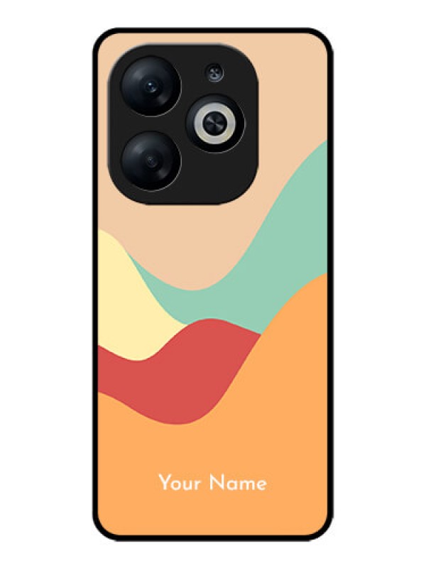 Custom Infinix Smart 8 Custom Glass Phone Case - Ocean Waves Multi - Colour Design