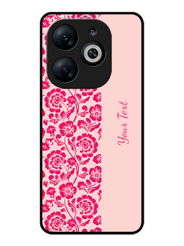 Custom Infinix Smart 8 Custom Glass Phone Case - Attractive Floral Pattern Design