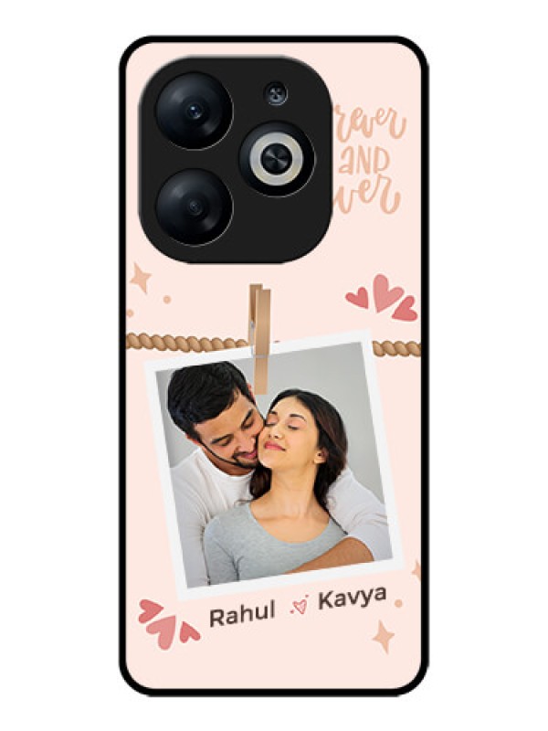 Custom Infinix Smart 8 Custom Glass Phone Case - Forever And Ever Love Design