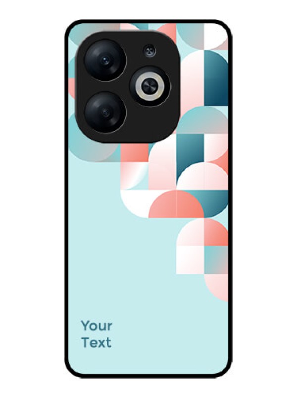 Custom Infinix Smart 8 Custom Glass Phone Case - Stylish Semi - Circle Pattern Design