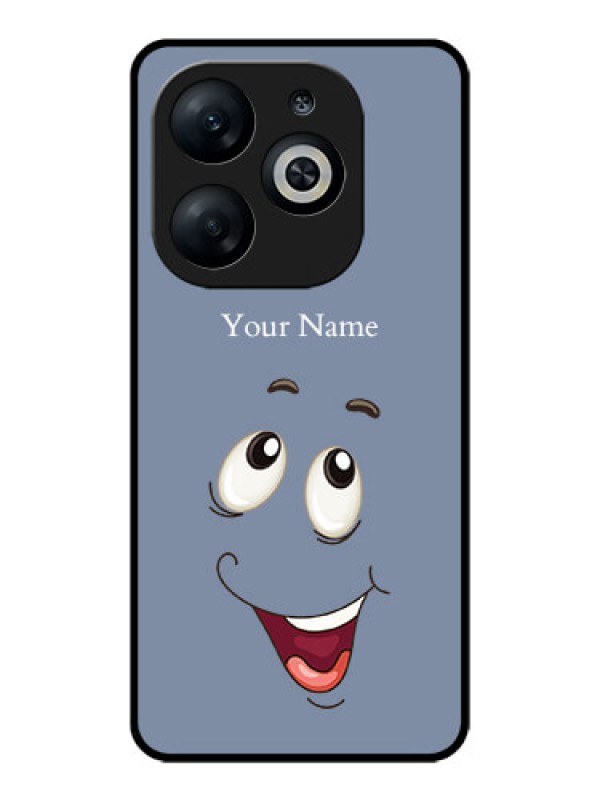 Custom Infinix Smart 8 Custom Glass Phone Case - Laughing Cartoon Face Design