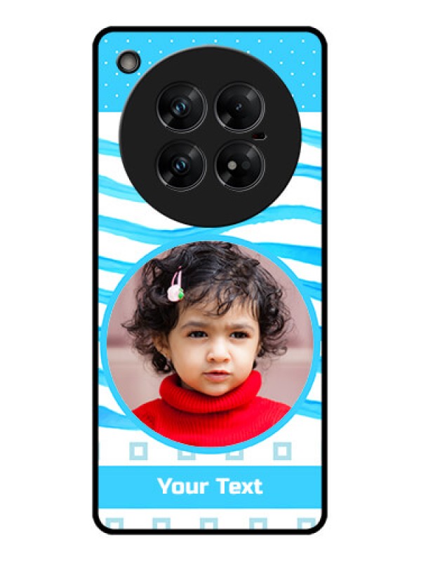 Custom Infinix Zero 40 5G Custom Glass Phone CaseSimple Blue Case Design