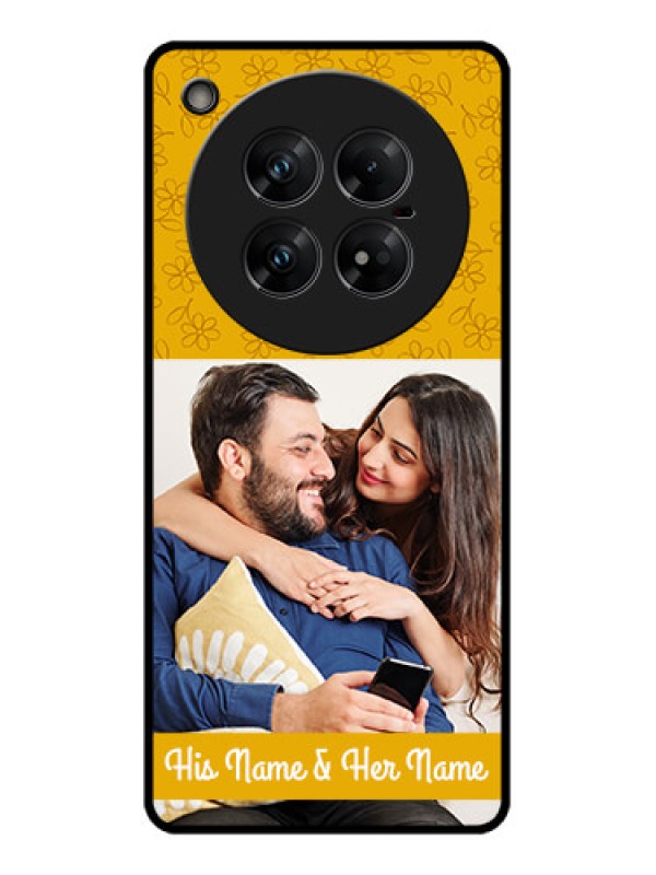 Custom Infinix Zero 40 5G Custom Glass Phone CaseYellow Floral Design