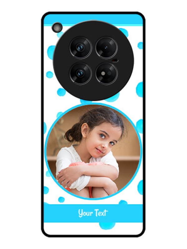 Custom Infinix Zero 40 5G Custom Glass Phone CaseBlue Bubbles Pattern Design