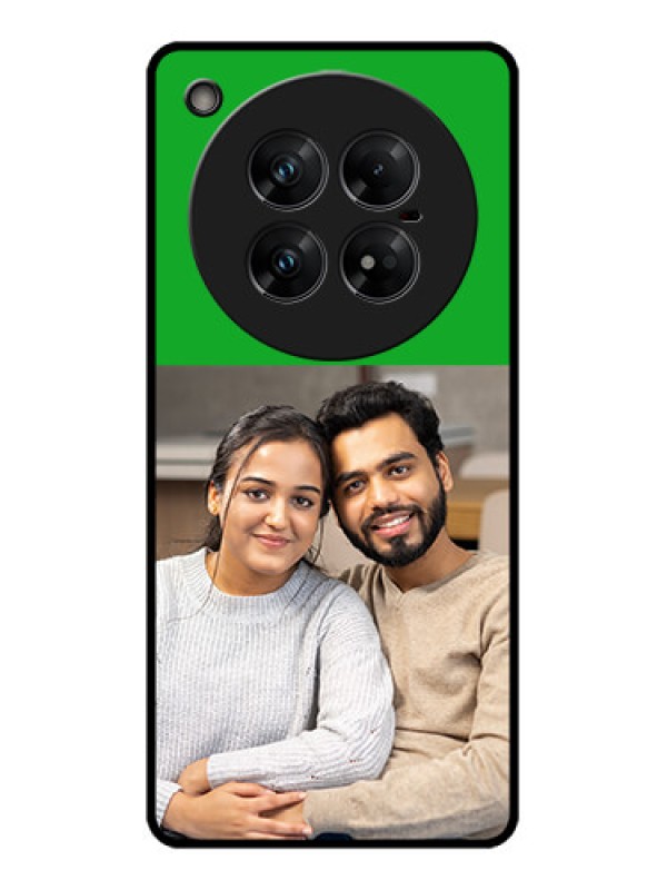 Custom Infinix Zero 40 5G Custom Glass Phone CaseGreen Pattern Design