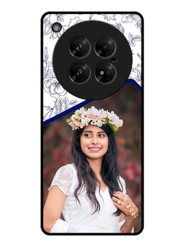 Custom Infinix Zero 40 5G Custom Glass Phone CaseClassy Floral Design