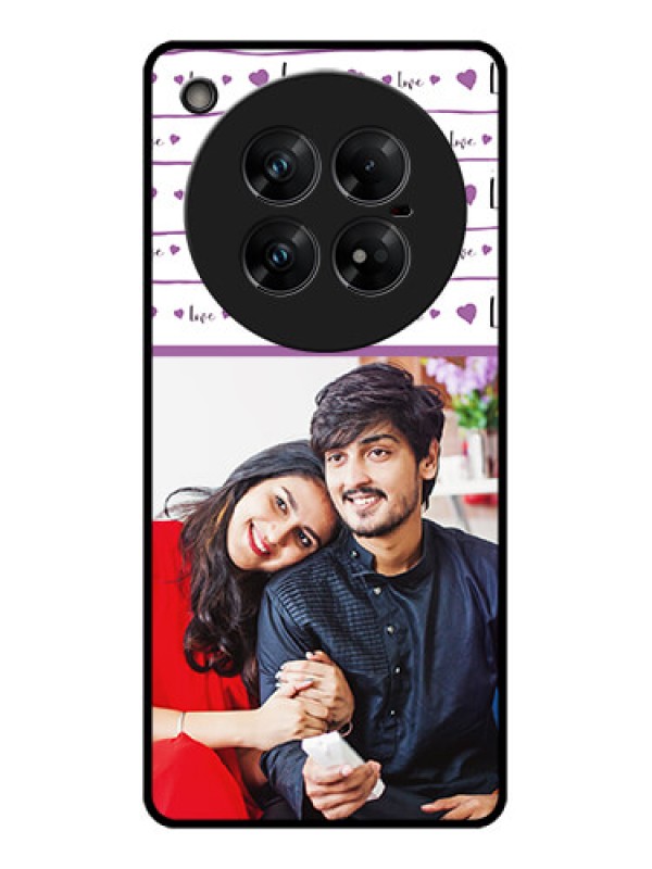 Custom Infinix Zero 40 5G Custom Glass Phone CaseCouples Heart Design