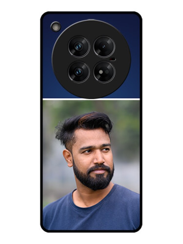 Custom Infinix Zero 40 5G Custom Glass Phone CaseSimple Royal Blue Design