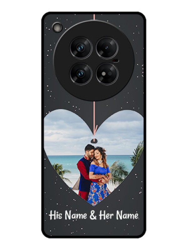 Custom Infinix Zero 40 5G Custom Glass Phone CaseHanging Heart Design