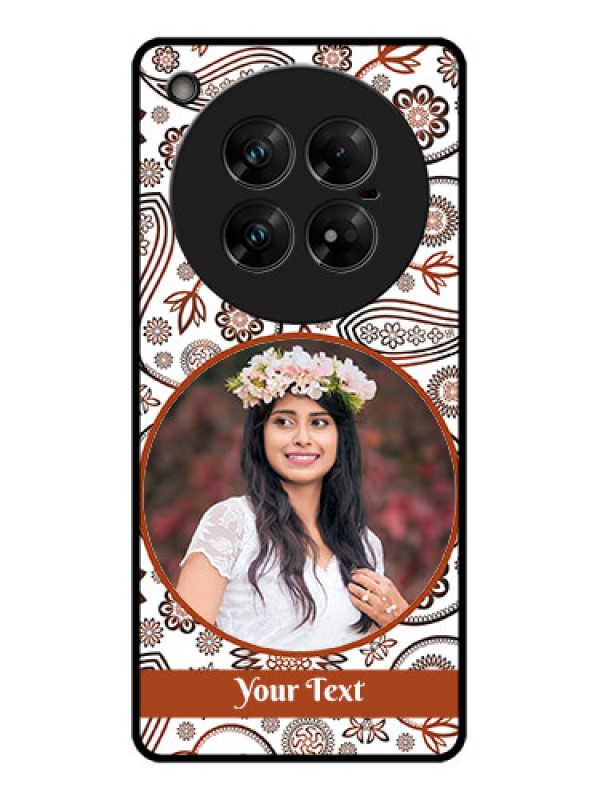 Custom Infinix Zero 40 5G Custom Glass Phone CaseAbstract Flower Design